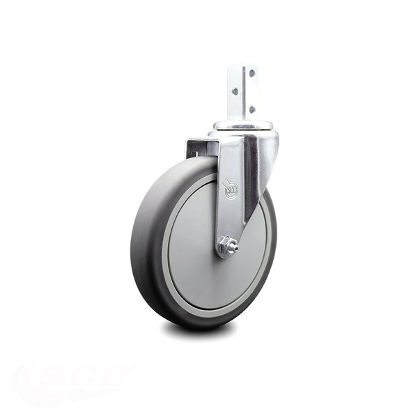 6 Inch Thermoplastic Rubber Wheel Swivel 7/8 Inch Square Stem Caster SCC